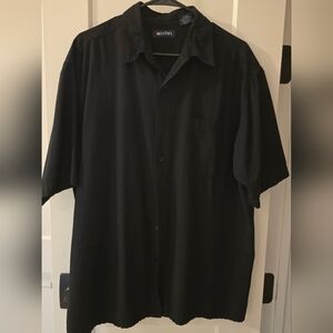 Puritan Black Men's Casual Button Down Short Sleeve Casual Shirt